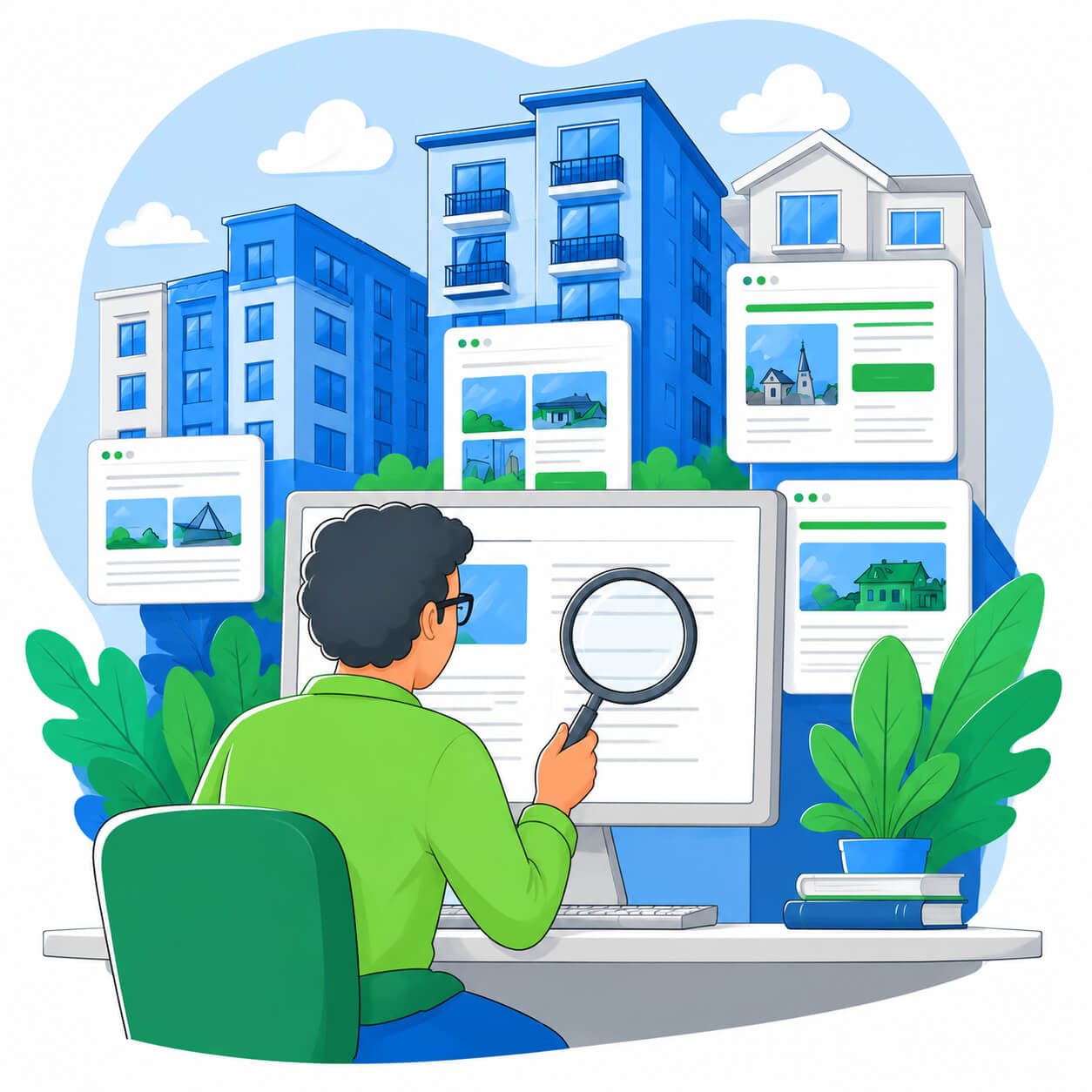 Illustration of searching aftercare listings